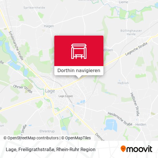 Lage, Freiligrathstraße Karte