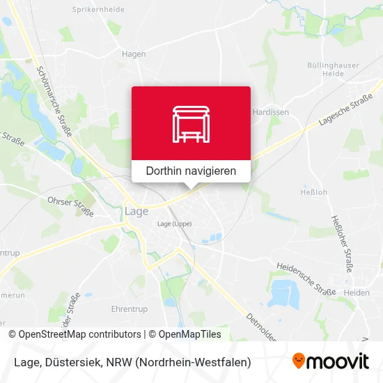 Lage, Düstersiek Karte