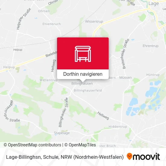 Lage-Billinghsn, Schule Karte