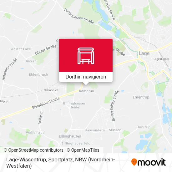 Lage-Wissentrup, Sportplatz Karte