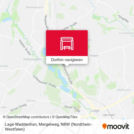 Lage-Waddenhsn, Mergelweg Karte