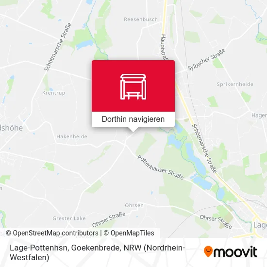 Lage-Pottenhsn, Goekenbrede Karte