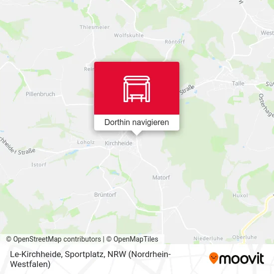 Le-Kirchheide, Sportplatz Karte