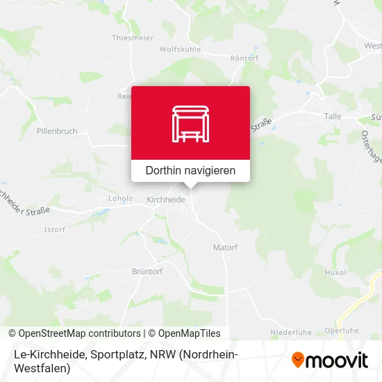 Le-Kirchheide, Sportplatz Karte