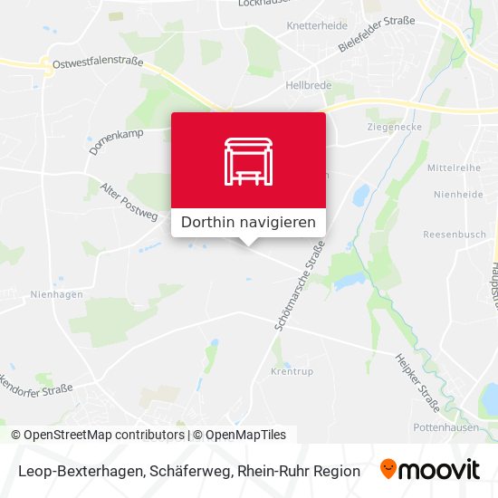 Leop-Bexterhagen, Schäferweg Karte