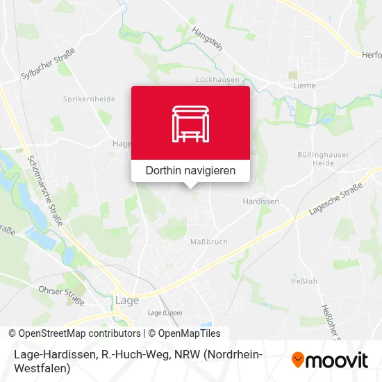 Lage-Hardissen, R.-Huch-Weg Karte