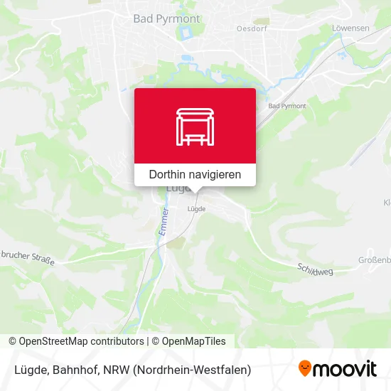 Lügde, Bahnhof Karte