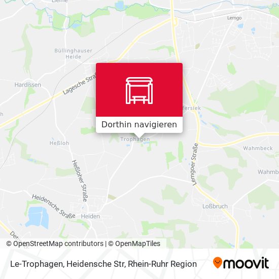 Le-Trophagen, Heidensche Str Karte
