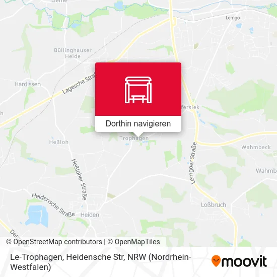 Le-Trophagen, Heidensche Str Karte