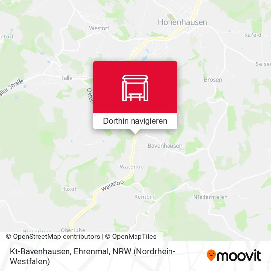 Kt-Bavenhausen, Ehrenmal Karte