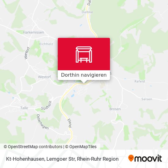 Kt-Hohenhausen, Lemgoer Str Karte
