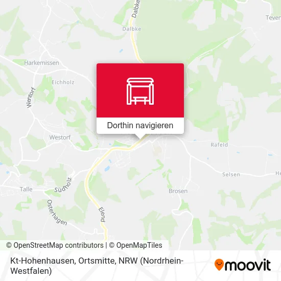 Kt-Hohenhausen, Ortsmitte Karte