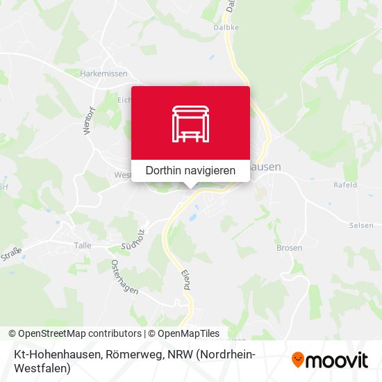 Kt-Hohenhausen, Römerweg Karte