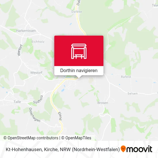 Kt-Hohenhausen, Kirche Karte