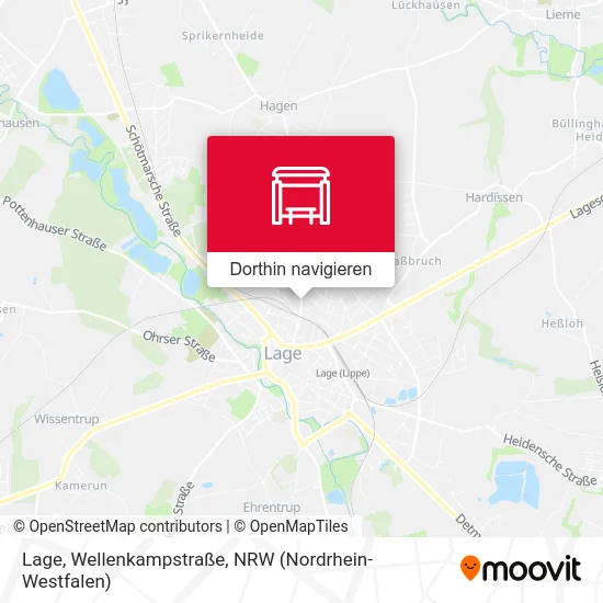 Lage, Wellenkampstraße Karte