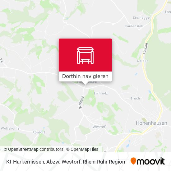 Kt-Harkemissen, Abzw. Westorf Karte