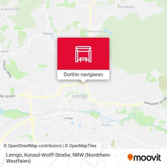 Lemgo, Konsul-Wolff-Straße Karte