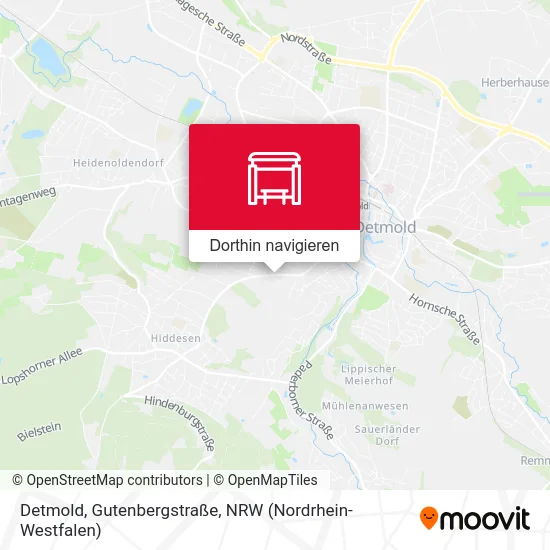 Detmold, Gutenbergstraße Karte