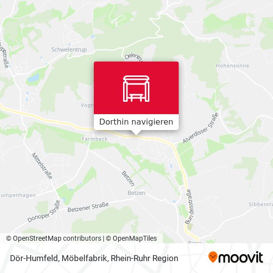 Dör-Humfeld, Möbelfabrik Karte