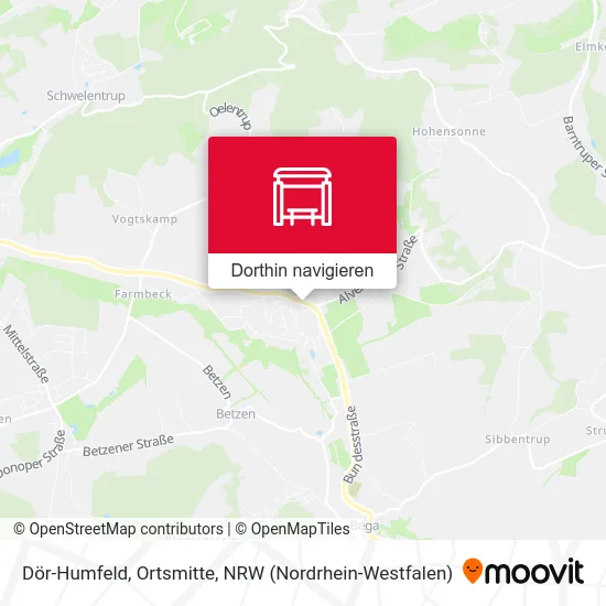 Dör-Humfeld, Ortsmitte Karte