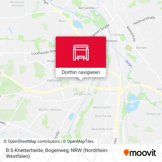 B.S-Knetterheide, Bogenweg Karte