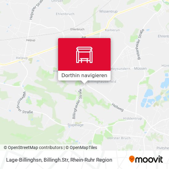 Lage-Billinghsn, Billingh.Str Karte