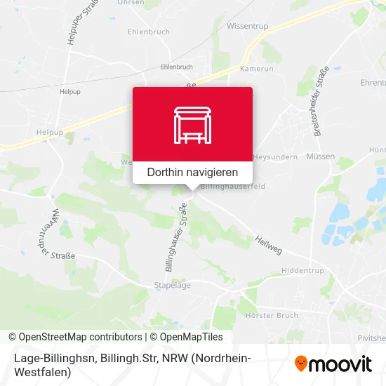 Lage-Billinghsn, Billingh.Str Karte