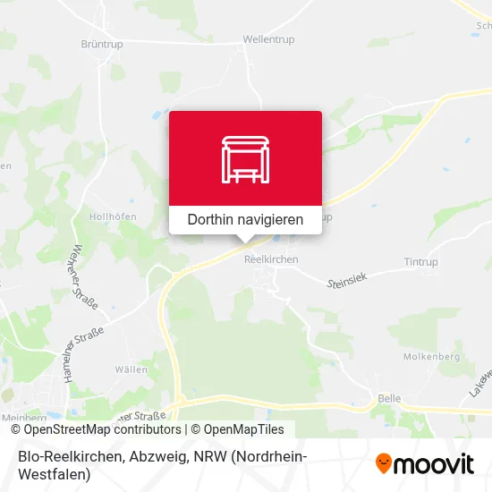 Blo-Reelkirchen, Abzweig Karte