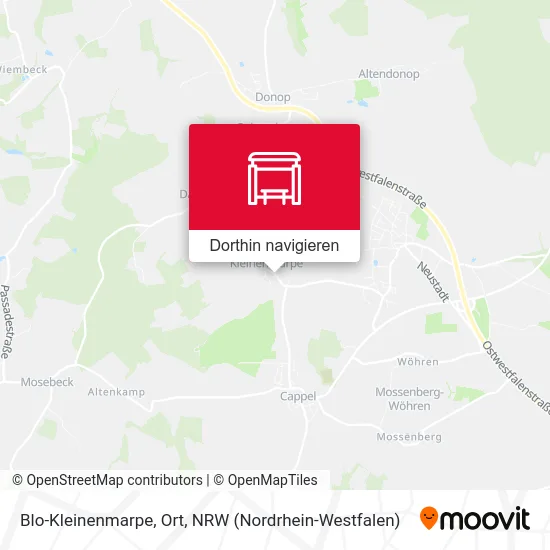 Blo-Kleinenmarpe, Ort Karte