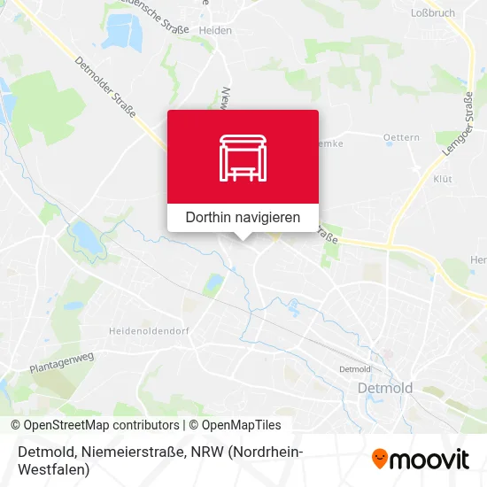 Detmold, Niemeierstraße Karte