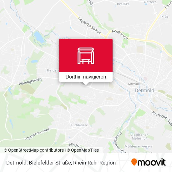 Detmold, Bielefelder Straße Karte