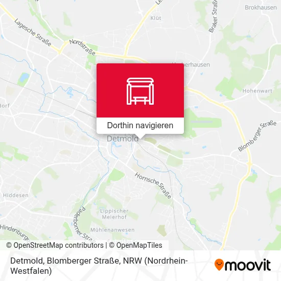 Detmold, Blomberger Straße Karte
