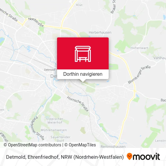 Detmold, Ehrenfriedhof Karte