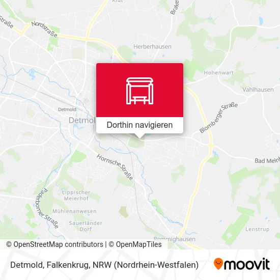 Detmold, Falkenkrug Karte