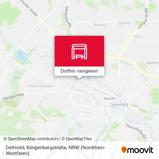 Detmold, Klingenbergstraße Karte
