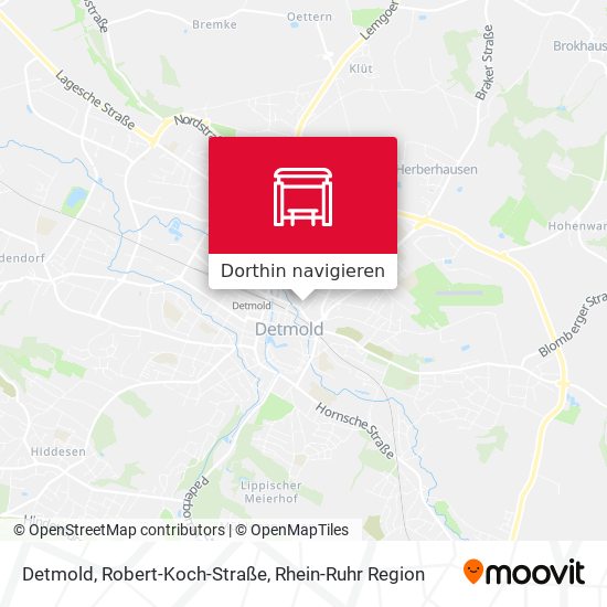 Detmold, Robert-Koch-Straße Karte