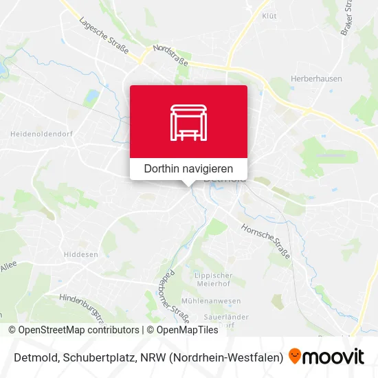 Detmold, Schubertplatz Karte