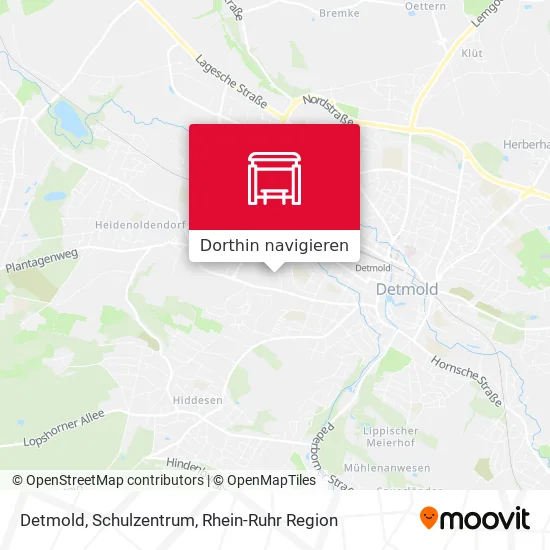 Detmold, Schulzentrum Karte