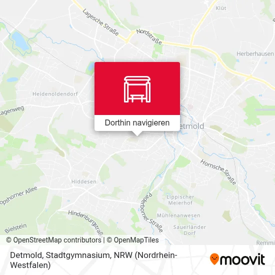 Detmold, Stadtgymnasium Karte