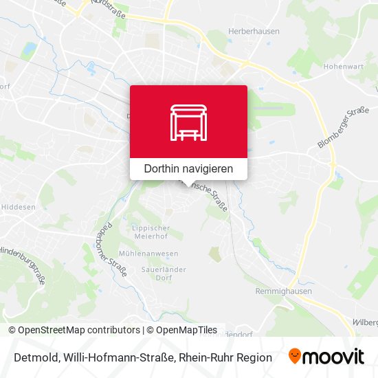 Detmold, Willi-Hofmann-Straße Karte
