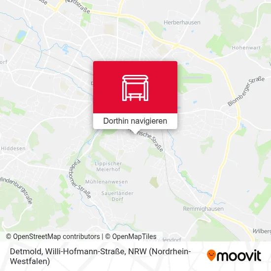 Detmold, Willi-Hofmann-Straße Karte