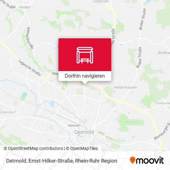 Detmold, Ernst-Hilker-Straße Karte