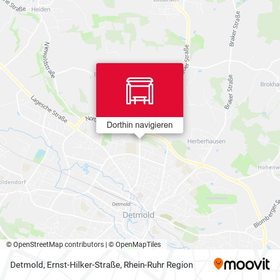 Detmold, Ernst-Hilker-Straße Karte