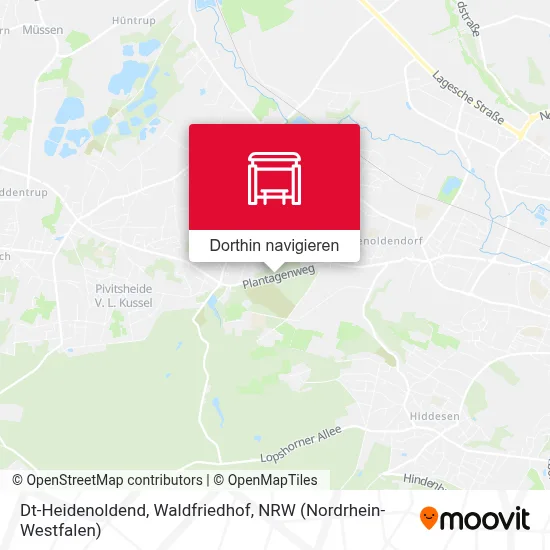 Dt-Heidenoldend, Waldfriedhof Karte