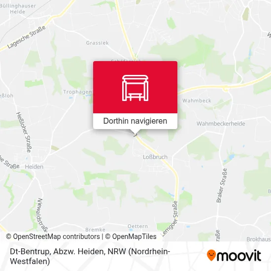 Dt-Bentrup, Abzw. Heiden Karte