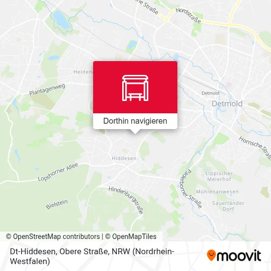 Dt-Hiddesen, Obere Straße Karte