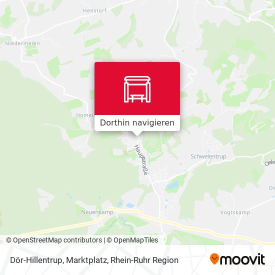 Dör-Hillentrup, Marktplatz Karte