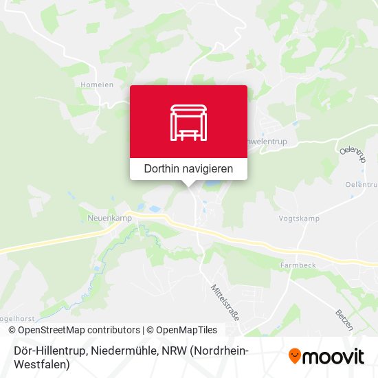 Dör-Hillentrup, Niedermühle Karte