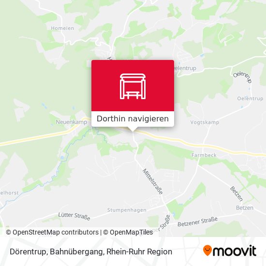 Dörentrup, Bahnübergang Karte