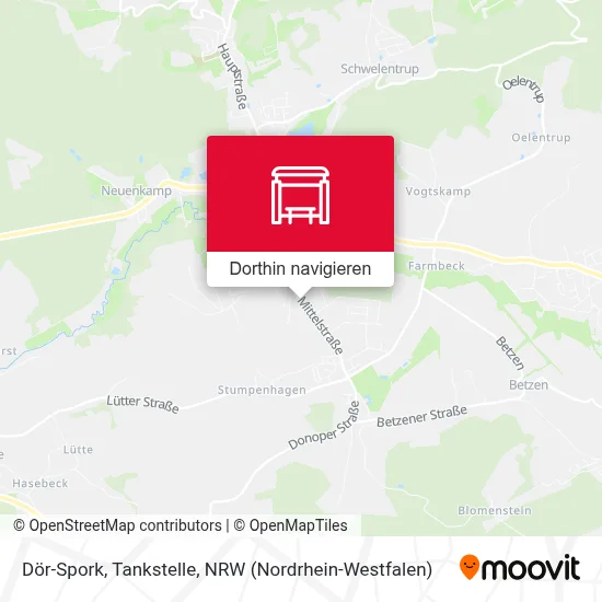 Dör-Spork, Tankstelle Karte